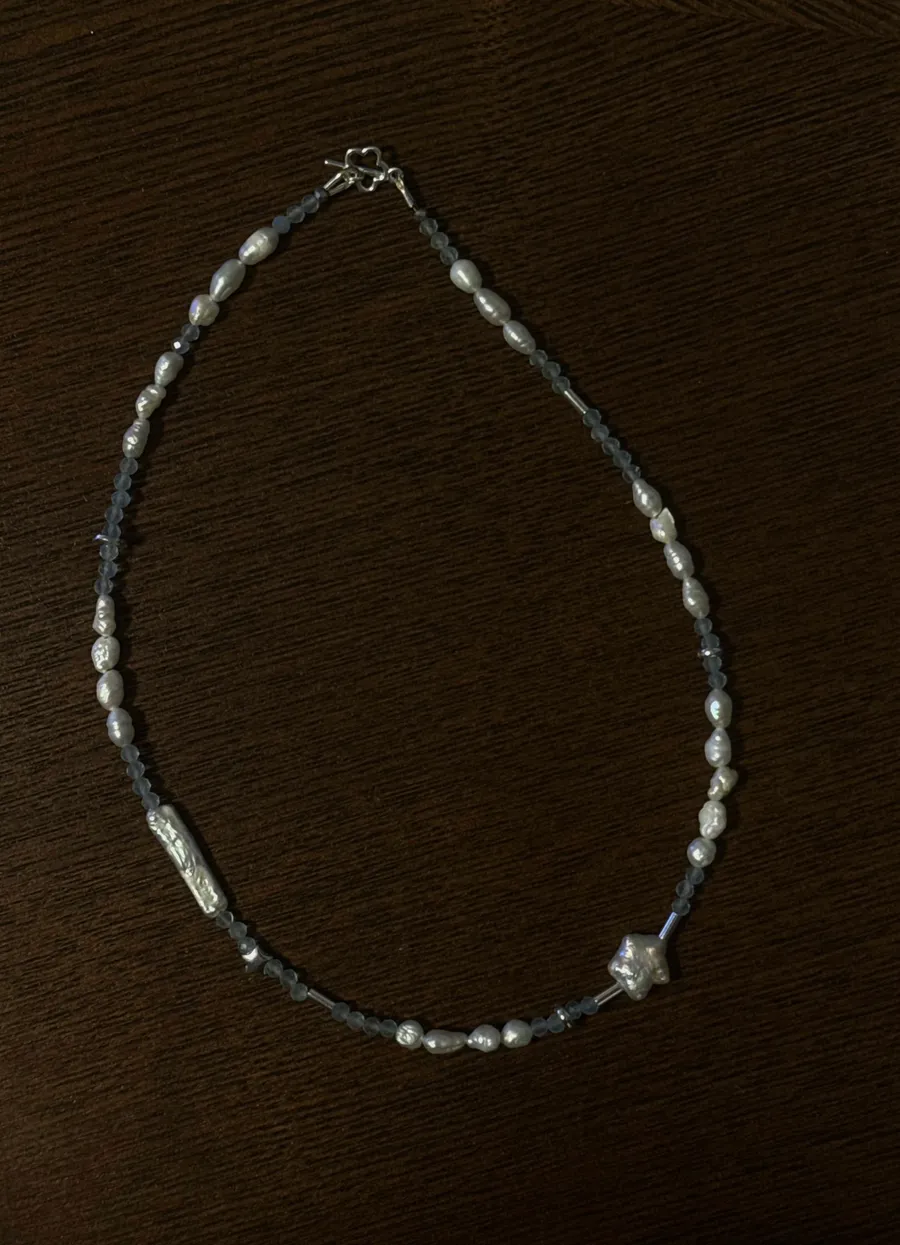 Necklace Acvamarin · Baroque Star — polished aquamarine · baroque star