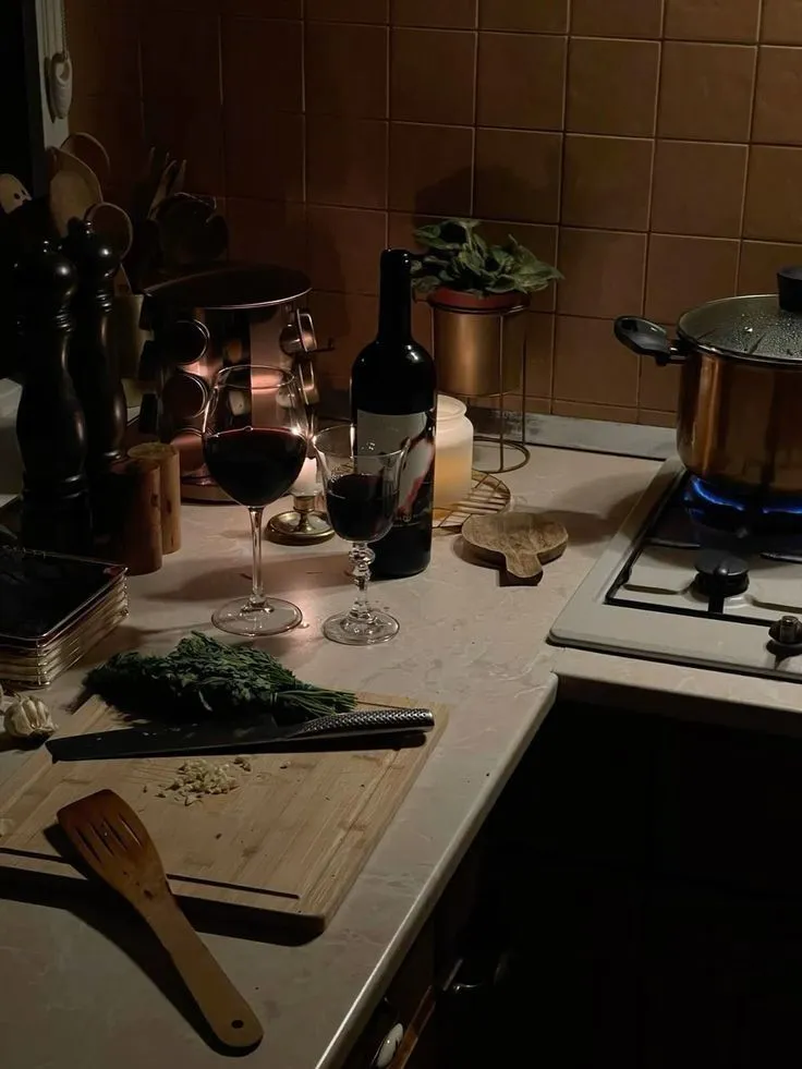 cooking fancy dinner